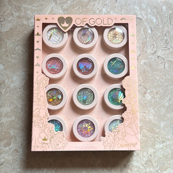 COLOURPOP Disney Princess Heart of Gold Super Shock Shadow Vault 12 Piece Set - Picture 8 of 8